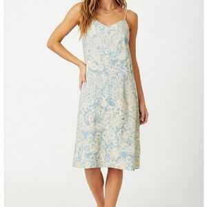 RVCA Blue and Cream Patterned Dress